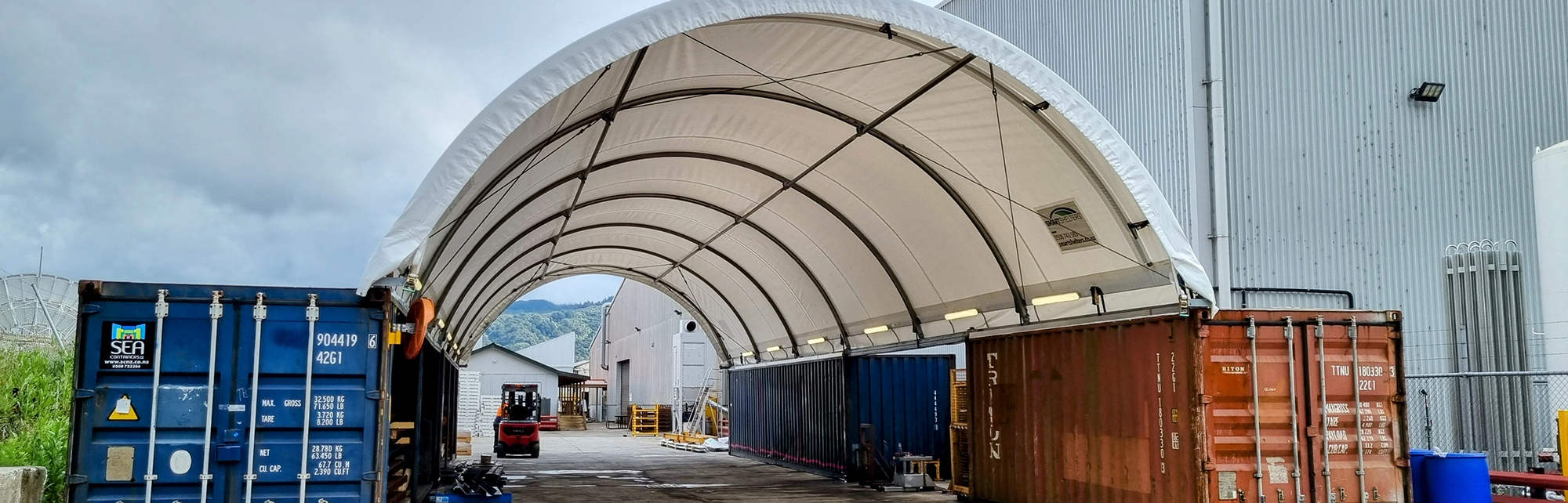 Gap Span Beam on Container mounted shelter