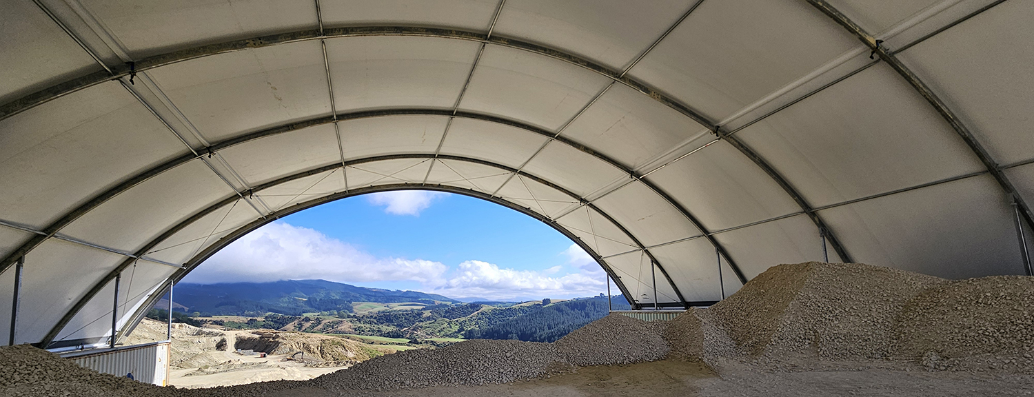 Aggregate storage shelter