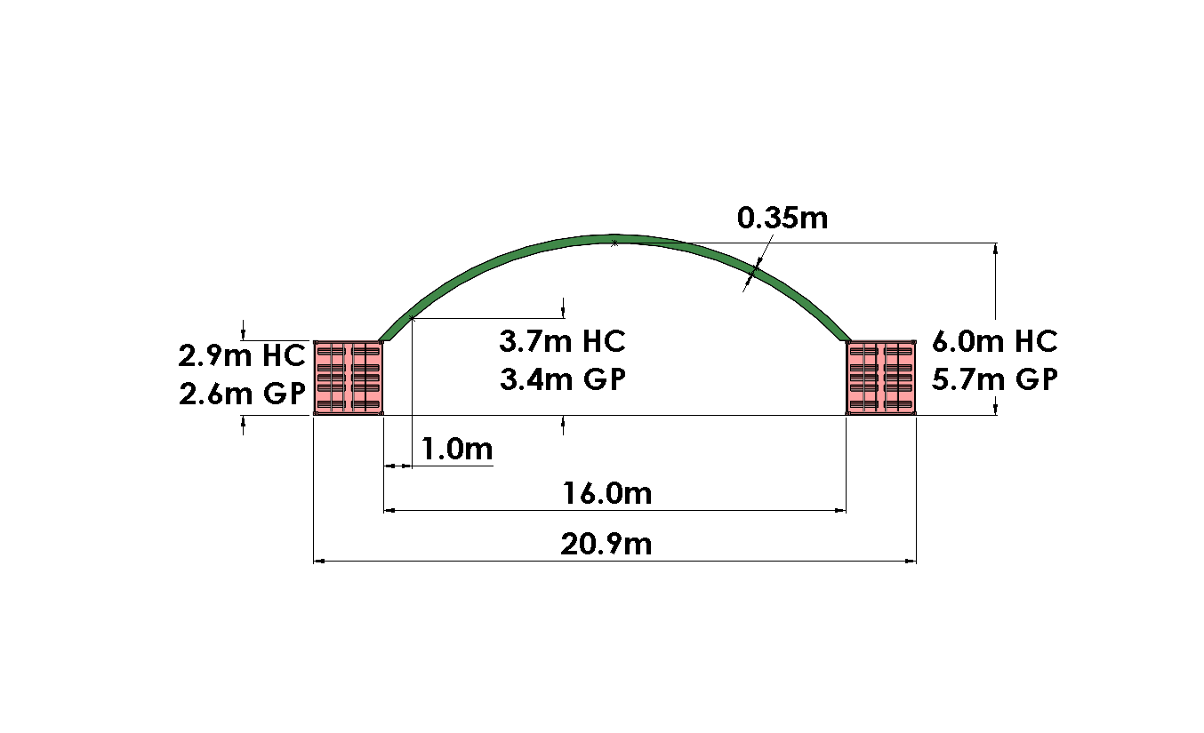 A16: 16m wide x any length. Inside or outside mount