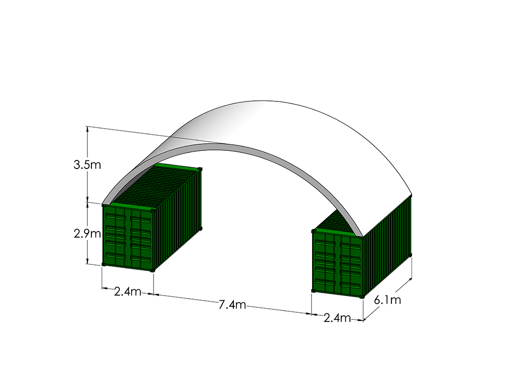 12m wide x 6.1m long