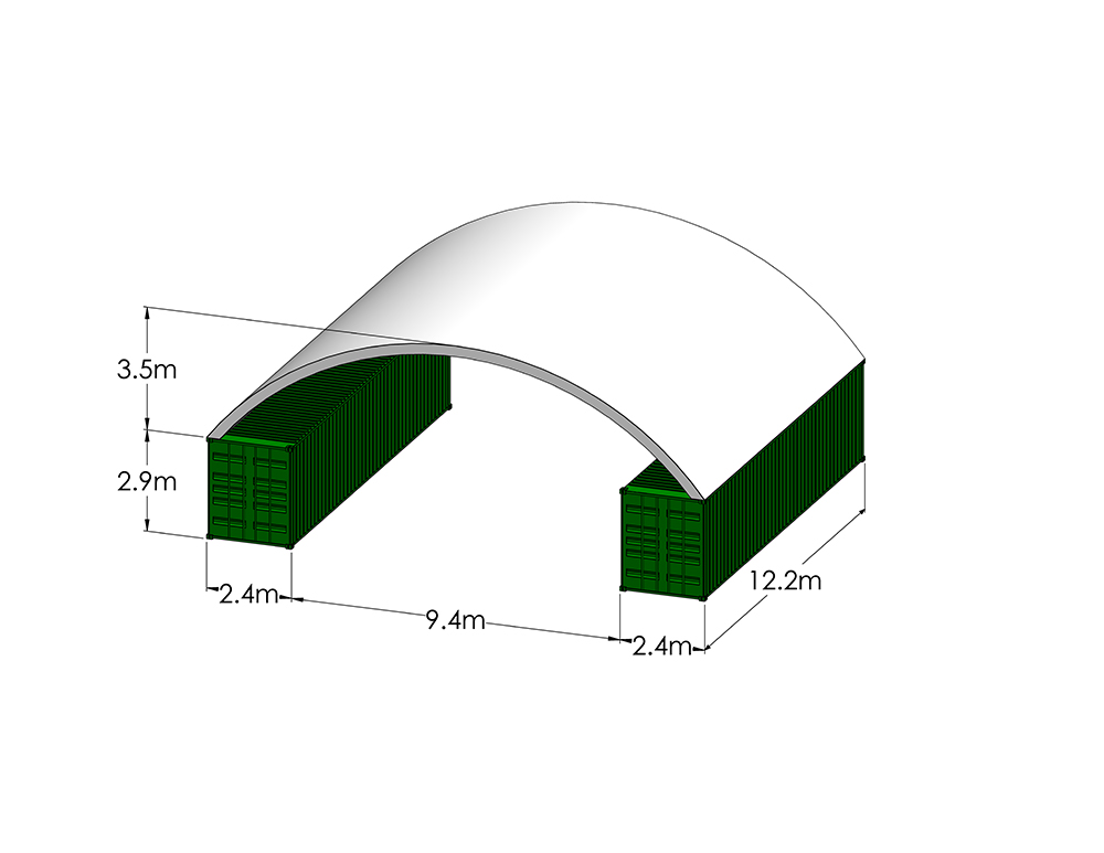 14m wide x 12.2m long
