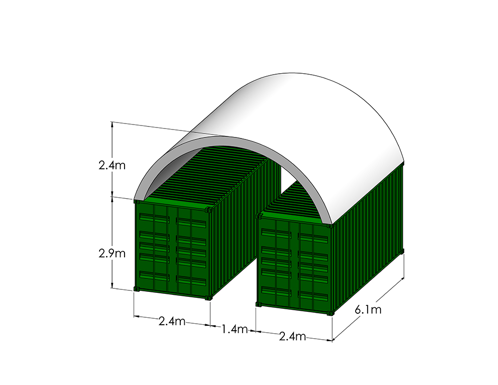 6m wide x 6.1m long