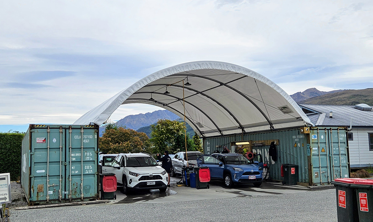 Container shelter 10.0m wide x 12.2m long