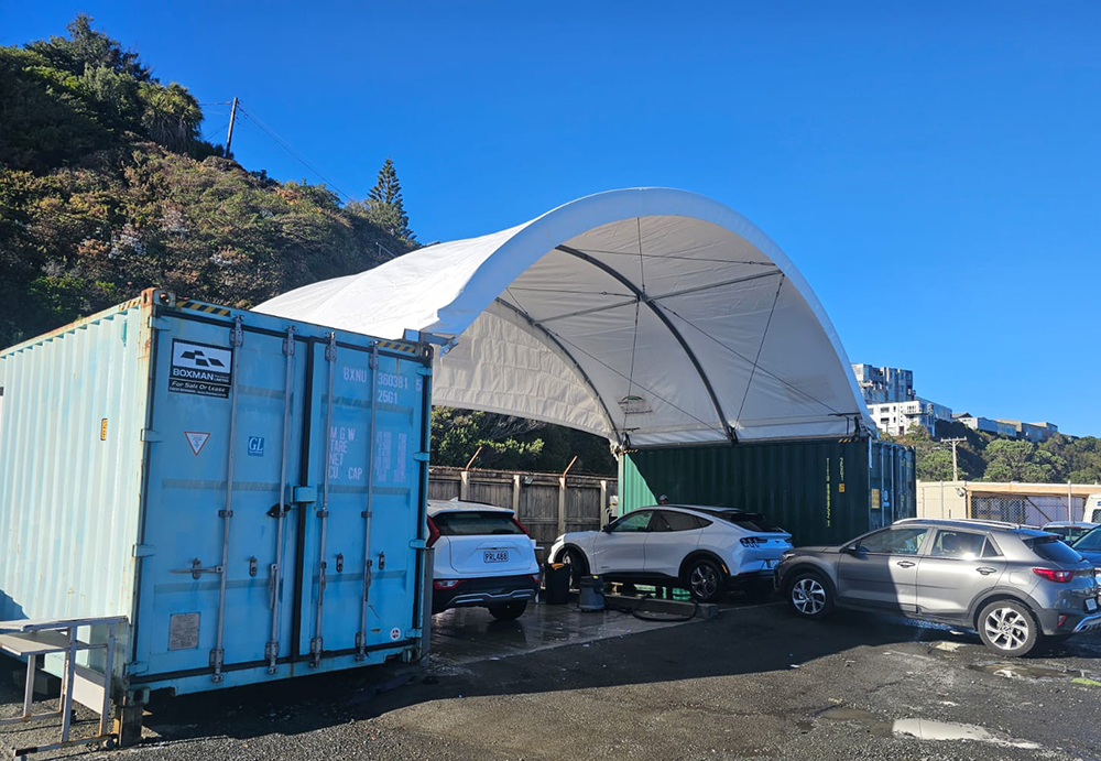 Container shelter 10.0m wide x 6.1m long
