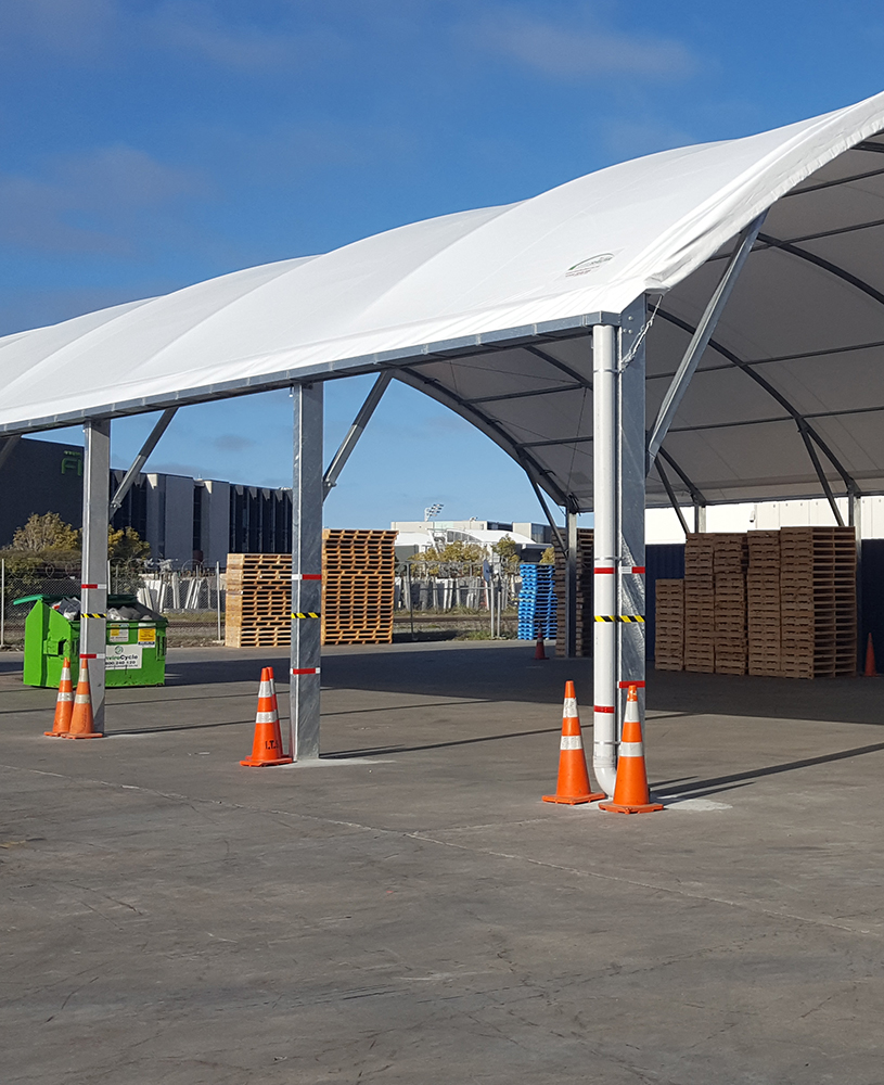 Steel post mounted shelter